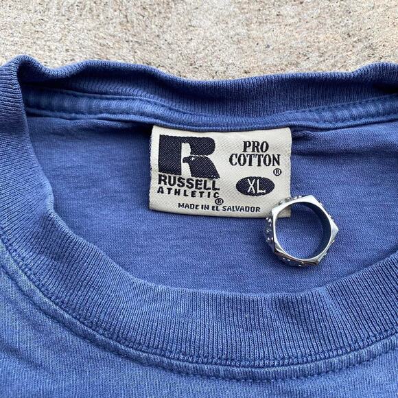 Blue Russell Athletic Pocket T Shirt - Picture 4 of 4